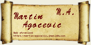 Martin Agočević vizit kartica